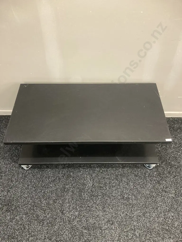 Freedom Furniture Industrial Look Black Steel TV Stand, Mobile. H41 W92 D46cm Image 1++